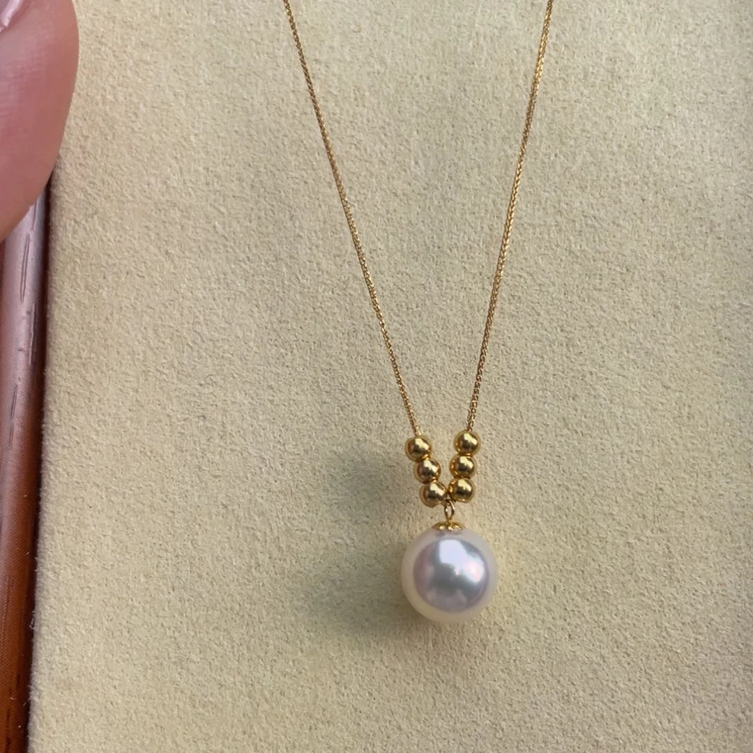 海水珍珠18K金镶嵌项链