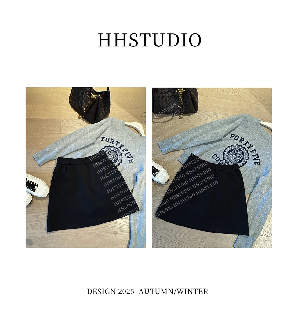 HHSTUDIO空气棉A字半身裙裤裙250879