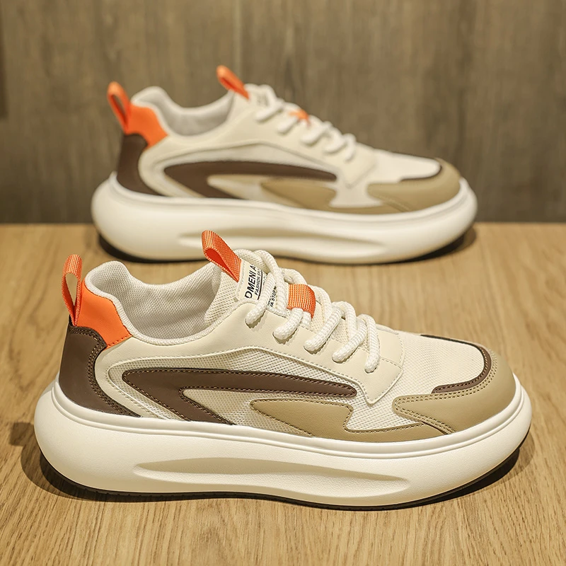 男鞋春季网面透气新款老爹鞋子潮流休闲跑步鞋男士运动厚底潮鞋夏