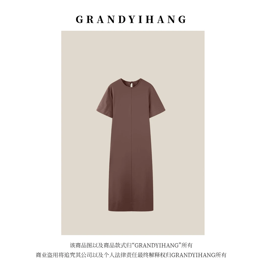 【艳姐推荐】春夏新款时尚休闲简约气质连衣裙23705