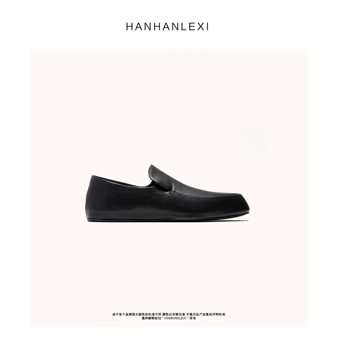 HANHANLEXI 胎牛皮尖头乐福鞋 H250302