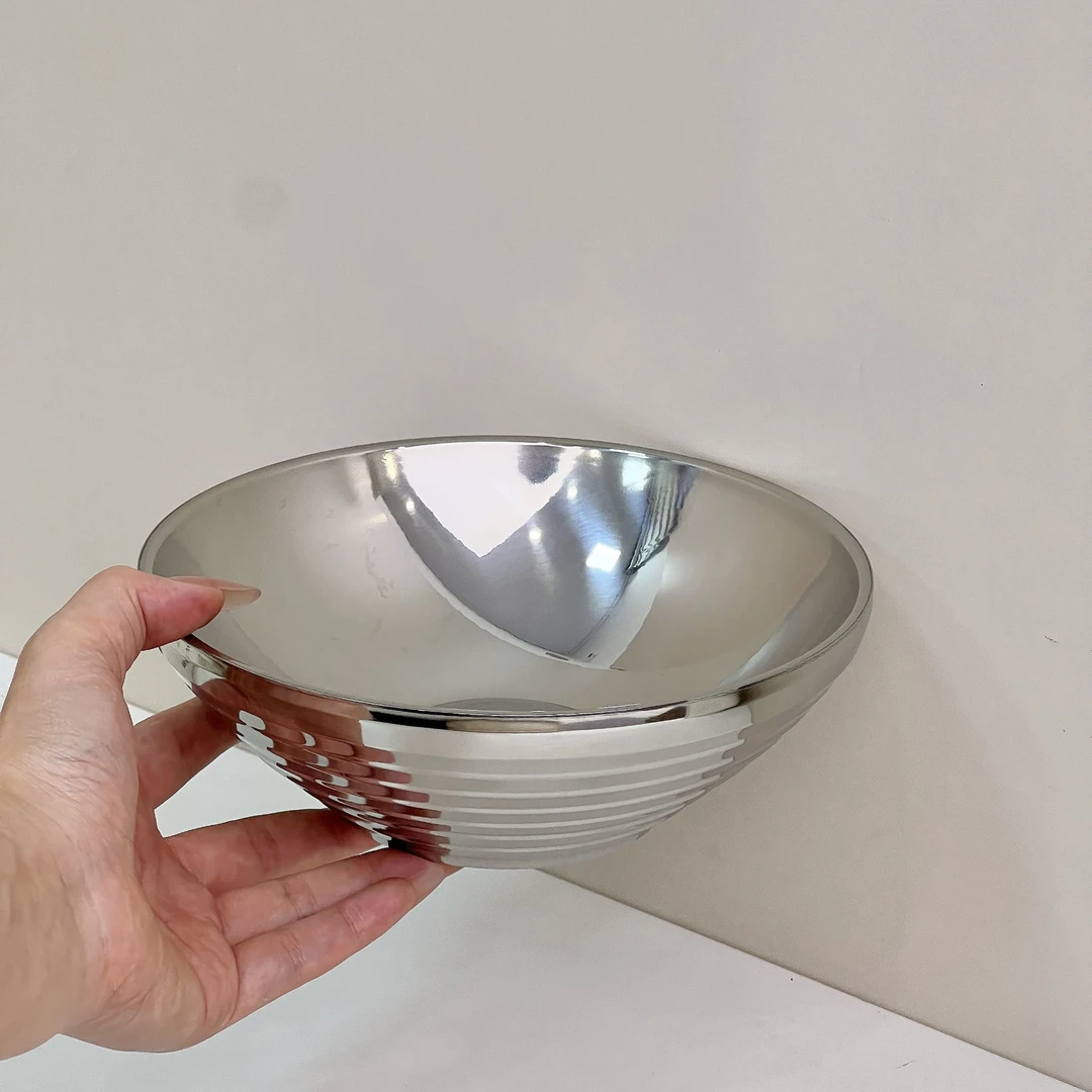 304不锈钢拉面碗加厚家用防烫沙拉碗泡面碗米饭碗大汤碗嗦粉碗