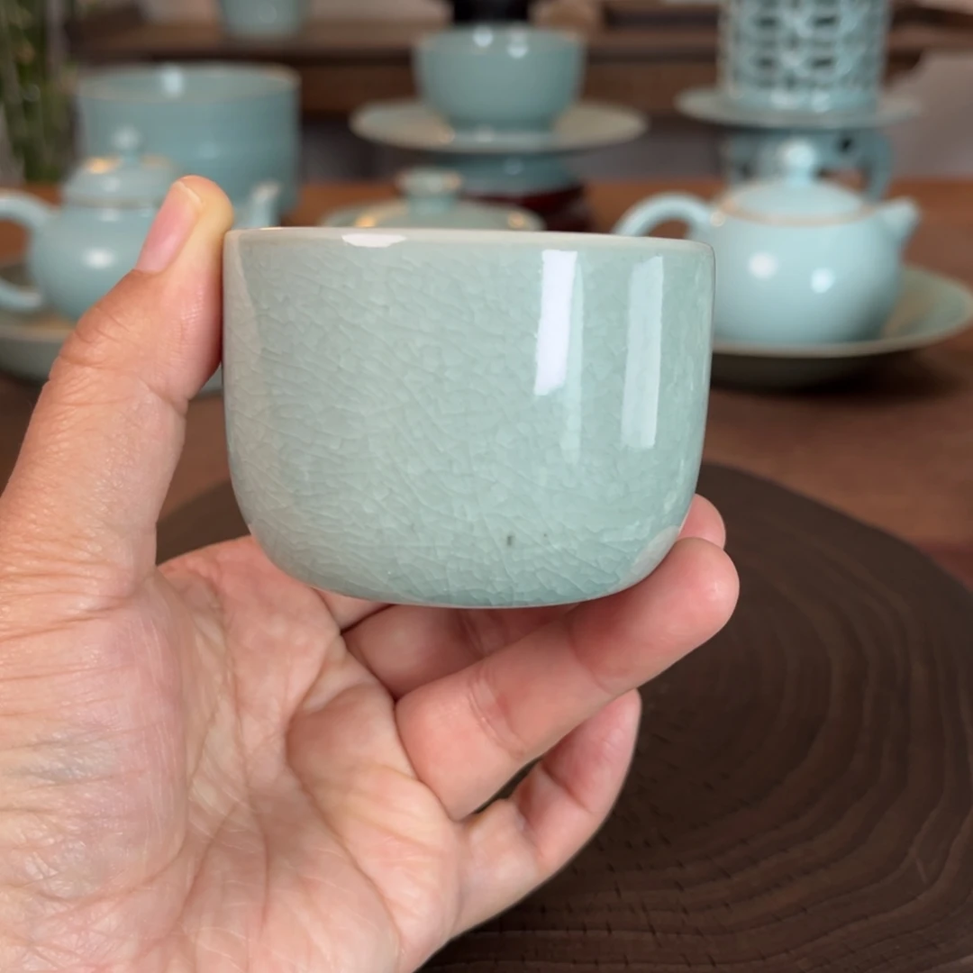 微瑕扳指原矿汝官窑作品