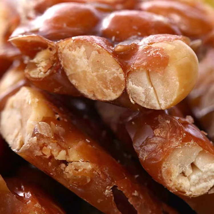 老式花生牛皮糖200g年货小吃怀旧特色零食小吃麦芽软糖包装压片糖