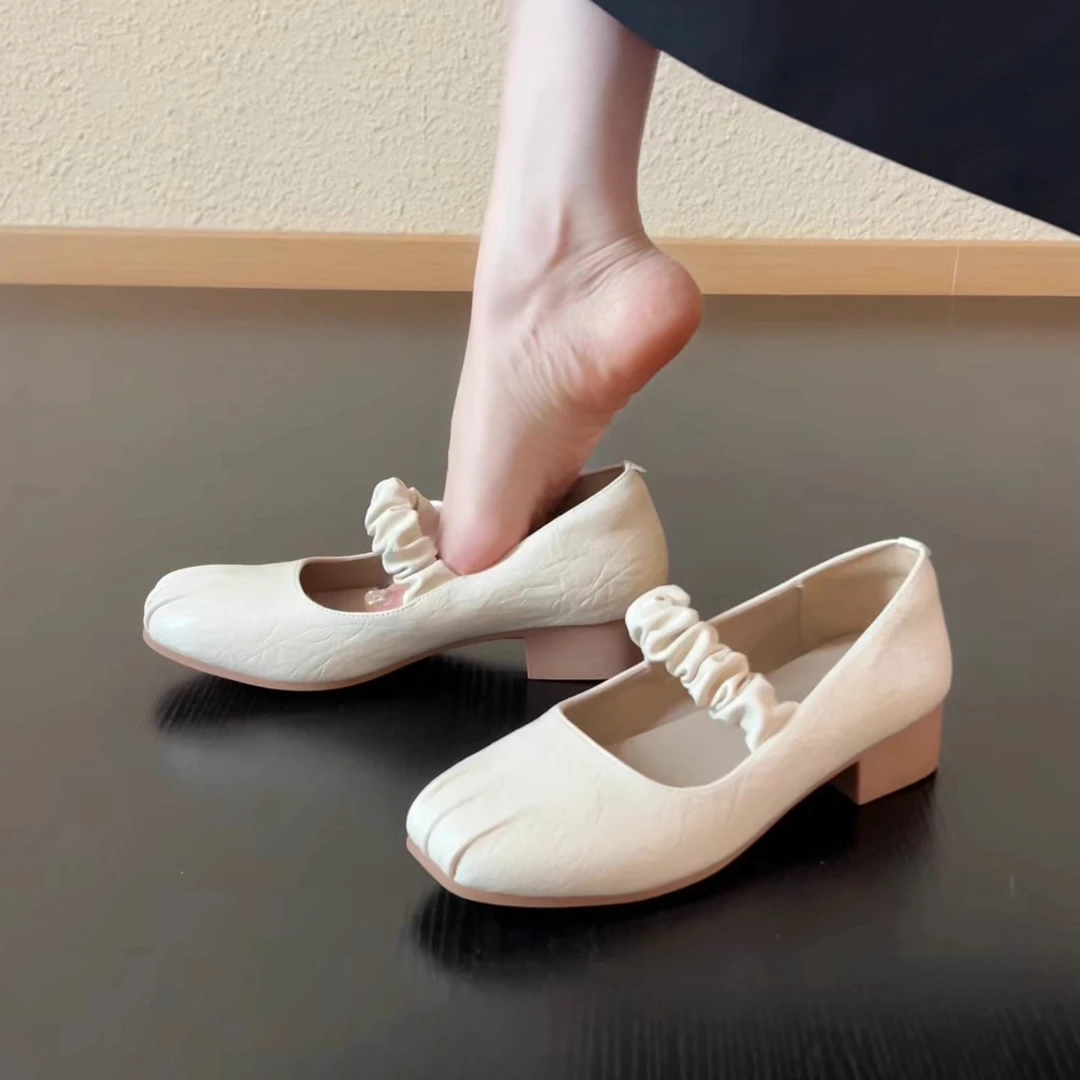 Pokoy-3cm法式复古圆头平底浅口舒适百搭女外穿