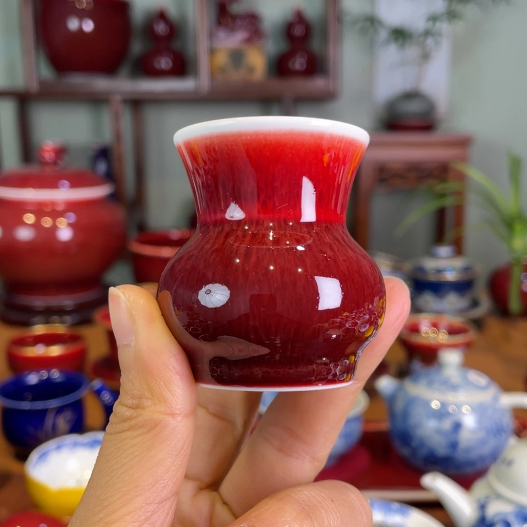 清欢雅玩原矿郎红盖置