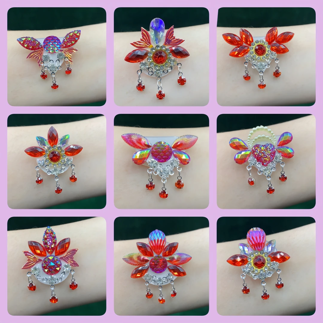 L款水彩脸部舞台水钻贴纸彩绘脸部儿童画脸彩绘膏儿童立体装饰