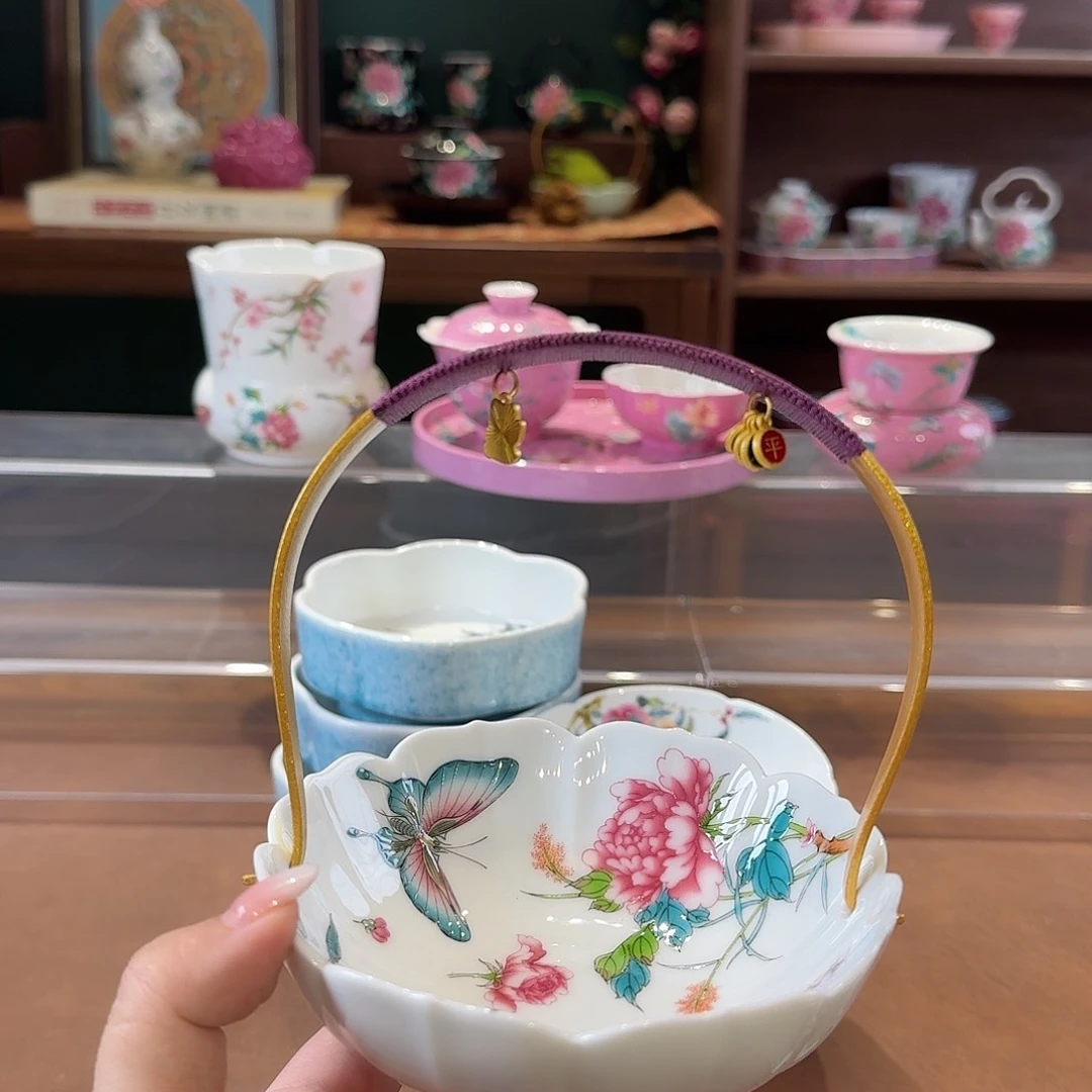 珐琅彩主人杯茶具套装