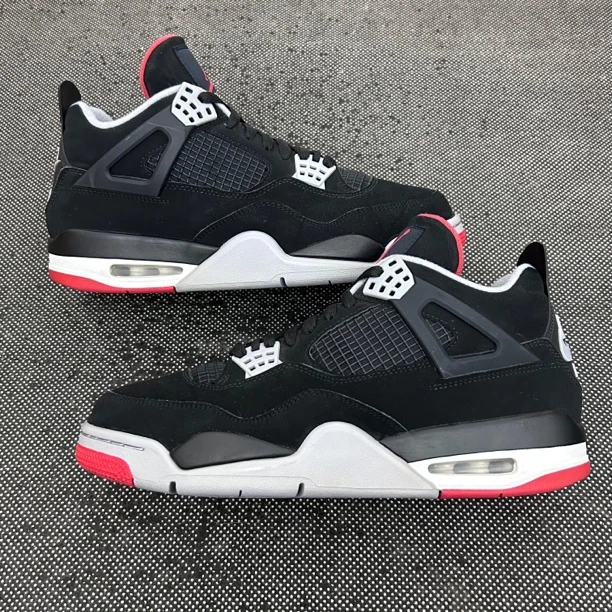 95新 AIR JORDAN 44码 aj4 黑红 无盒 复古休闲鞋