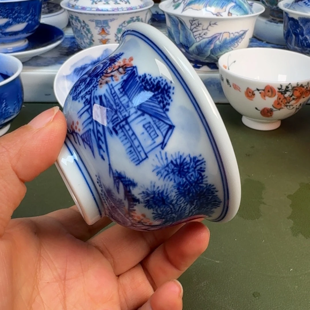 陶景德镇纯手绘茶具圆圆229