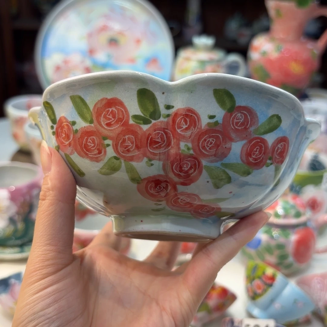 瓷片景德镇手绘高温釉下彩陶瓷茶具