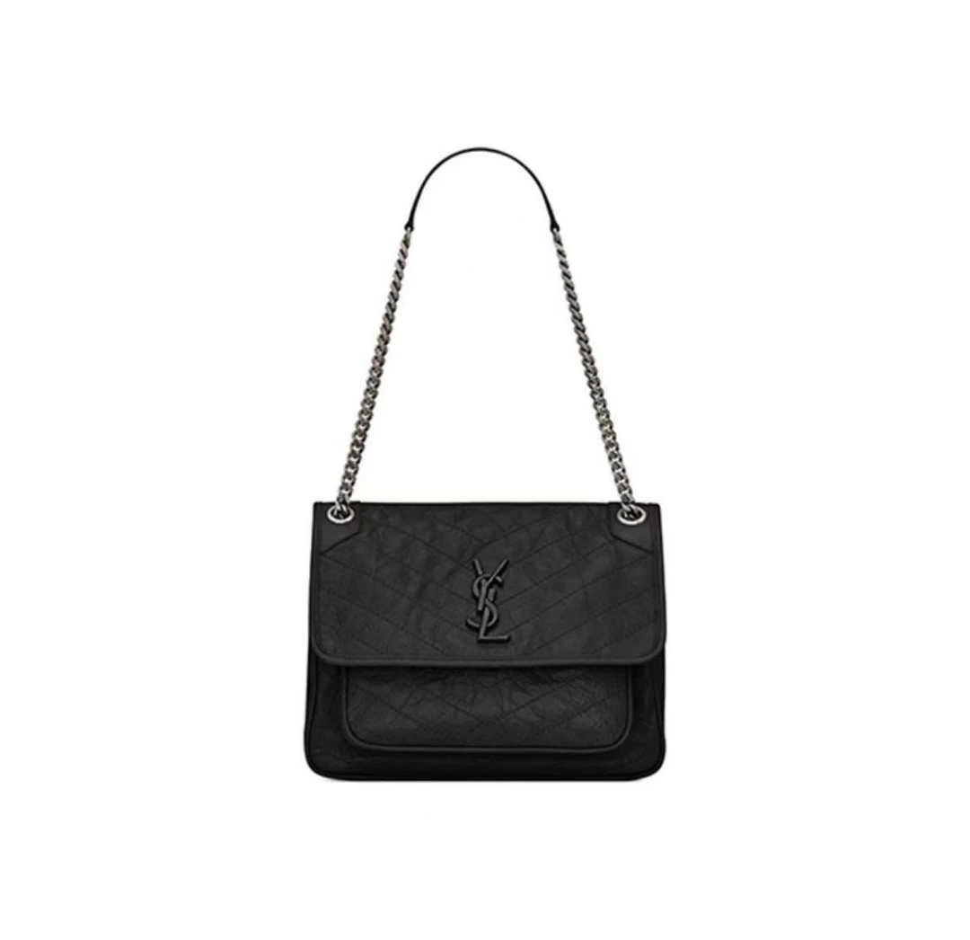 99新 YSL/圣罗兰 【交个朋友专属】niki黑标锵色链单肩包/非D扣