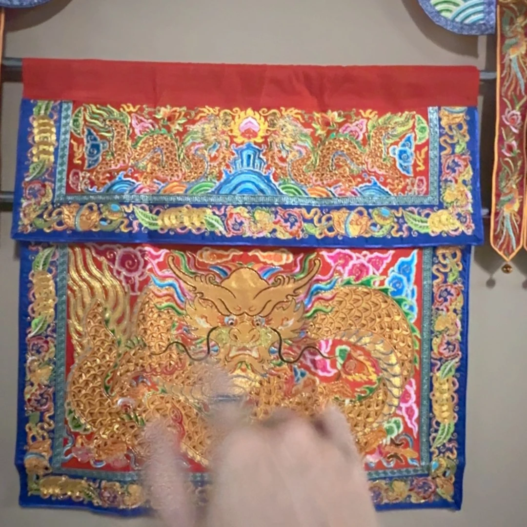 织绣猛龙卓群金线绣一米