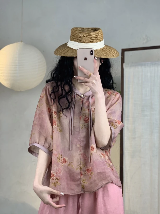 设计师款苎麻 亚麻 小衫 长裙  裤子实物以直播间为准下播勿拍