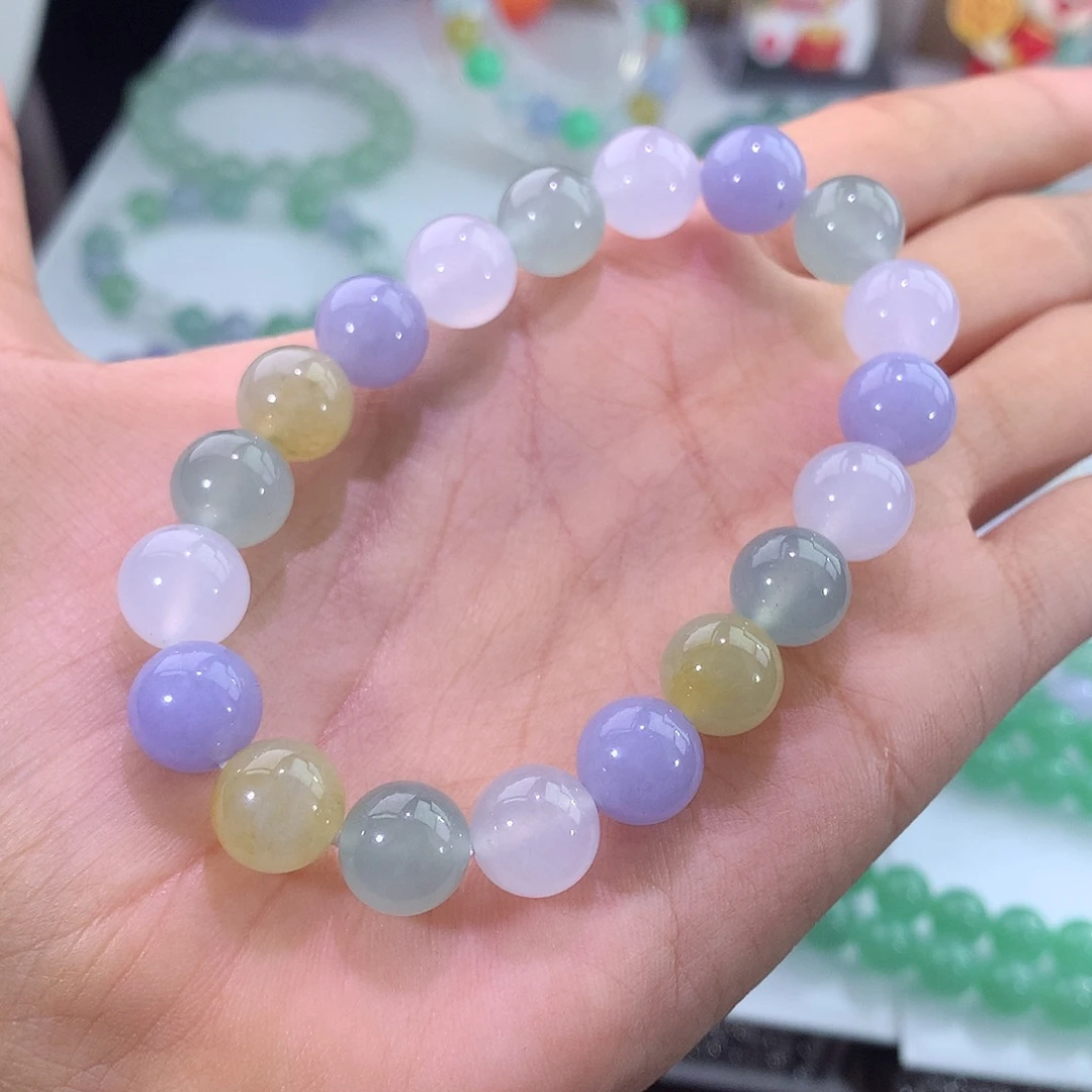 未镶嵌手链翡翠冰多宝手串