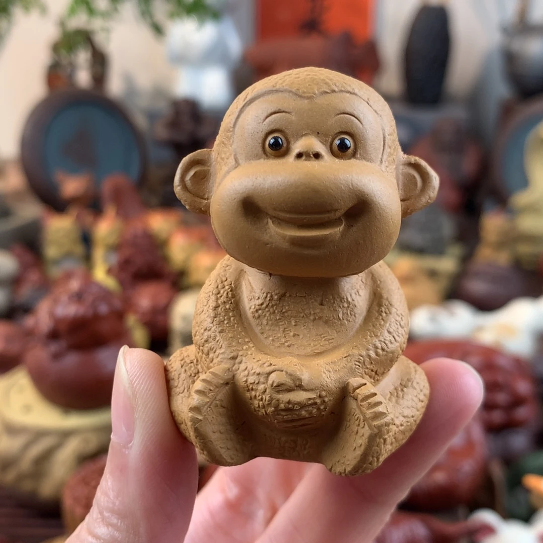 紫砂茶宠握手猴哥清货价