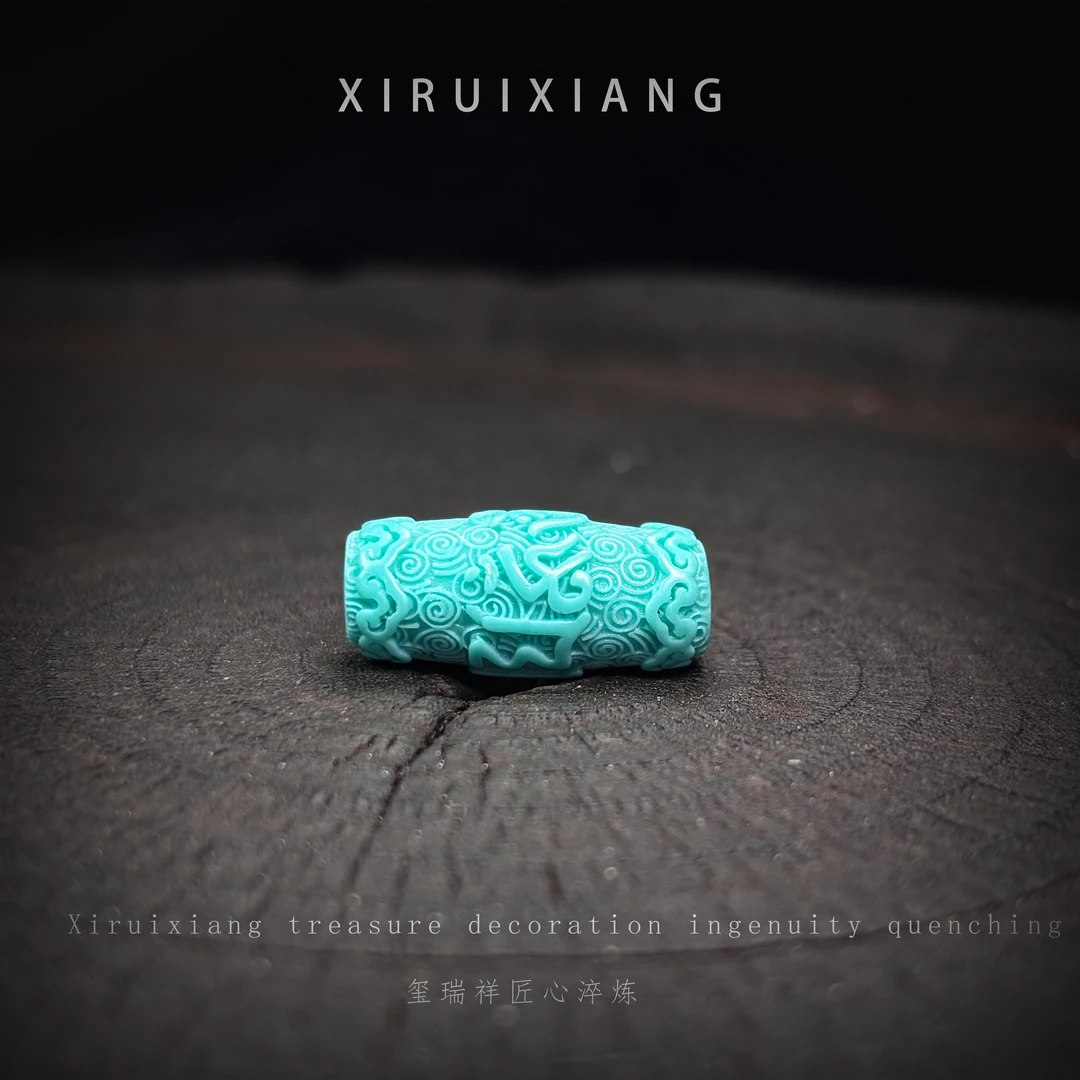 6610六字真言手工文玩配珠桶珠10mm散珠顶珠腰珠配猴头星月