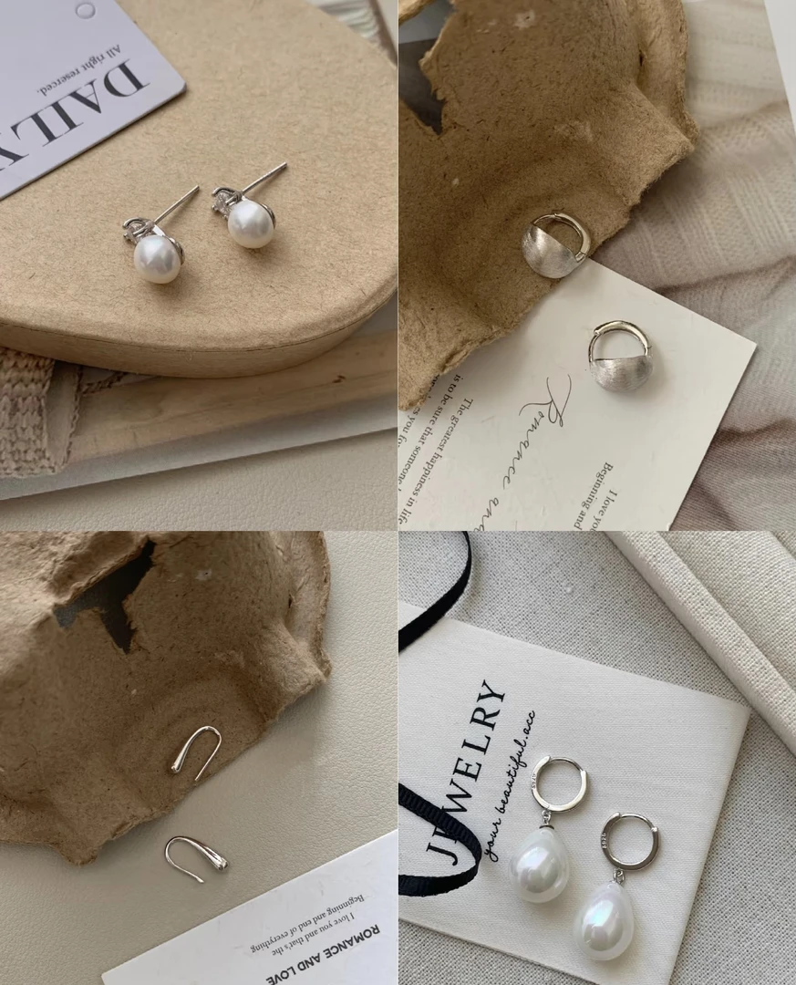 铜合金锆石耳饰 2025年耳钉女气质高级感精致百搭小众耳饰