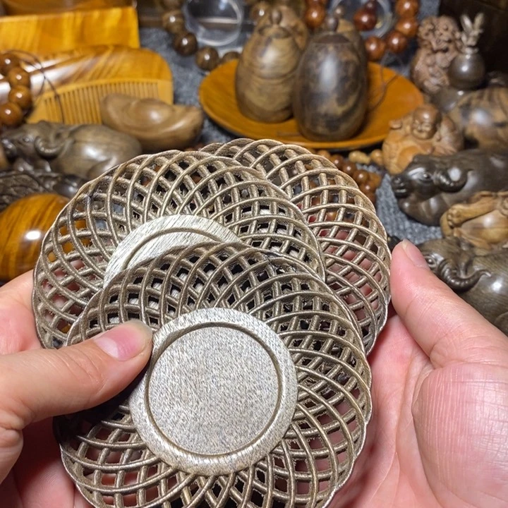 金丝楠阴沉杯垫三个