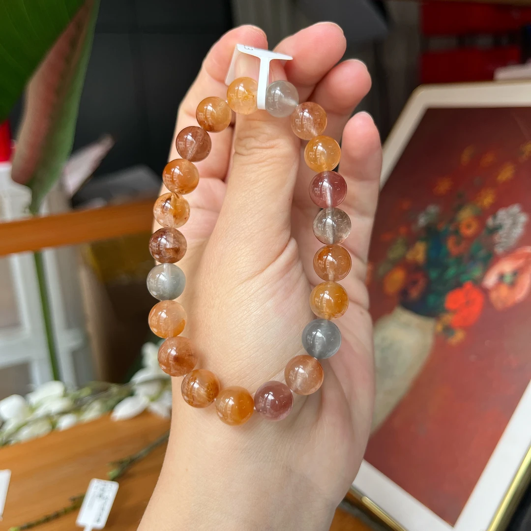 【郭老师】约9.5-10mm兔毛多宝圆珠单圈手串