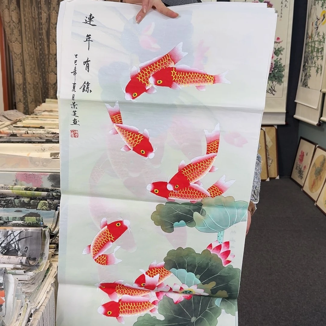 纯手绘国画作品好看三尺