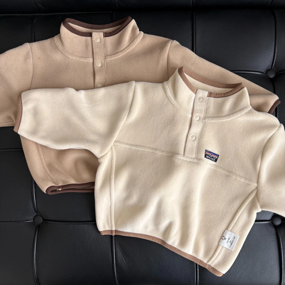 【柏莉绒 保暖柔软亲肤 】柏莉绒卫衣婴儿童上衣服长袖宝宝秋装G25