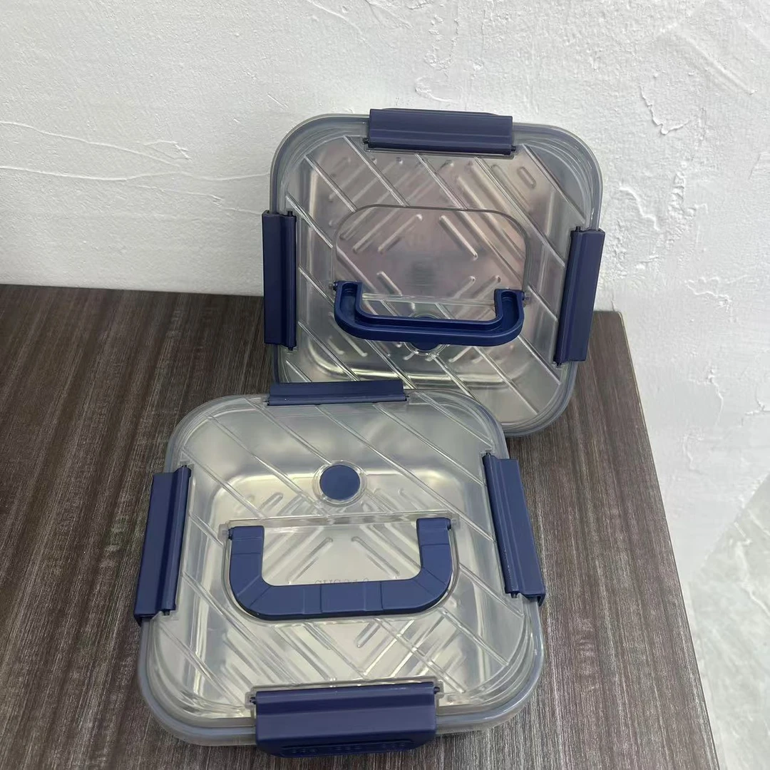 蓝色巴顿2500ml保鲜盒2个野餐餐具【汤姆粉丝专属】2024新品上市