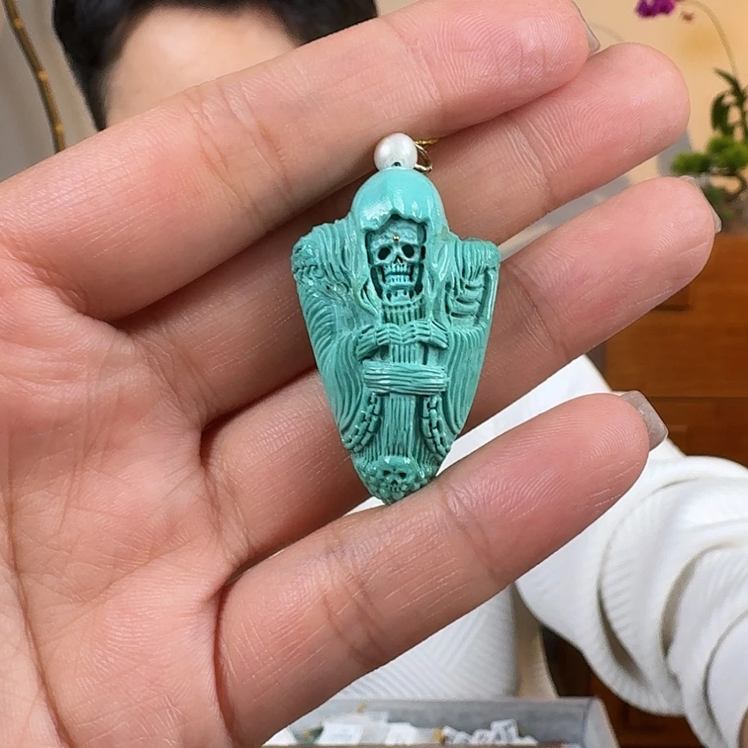 绿松石未镶嵌挂件