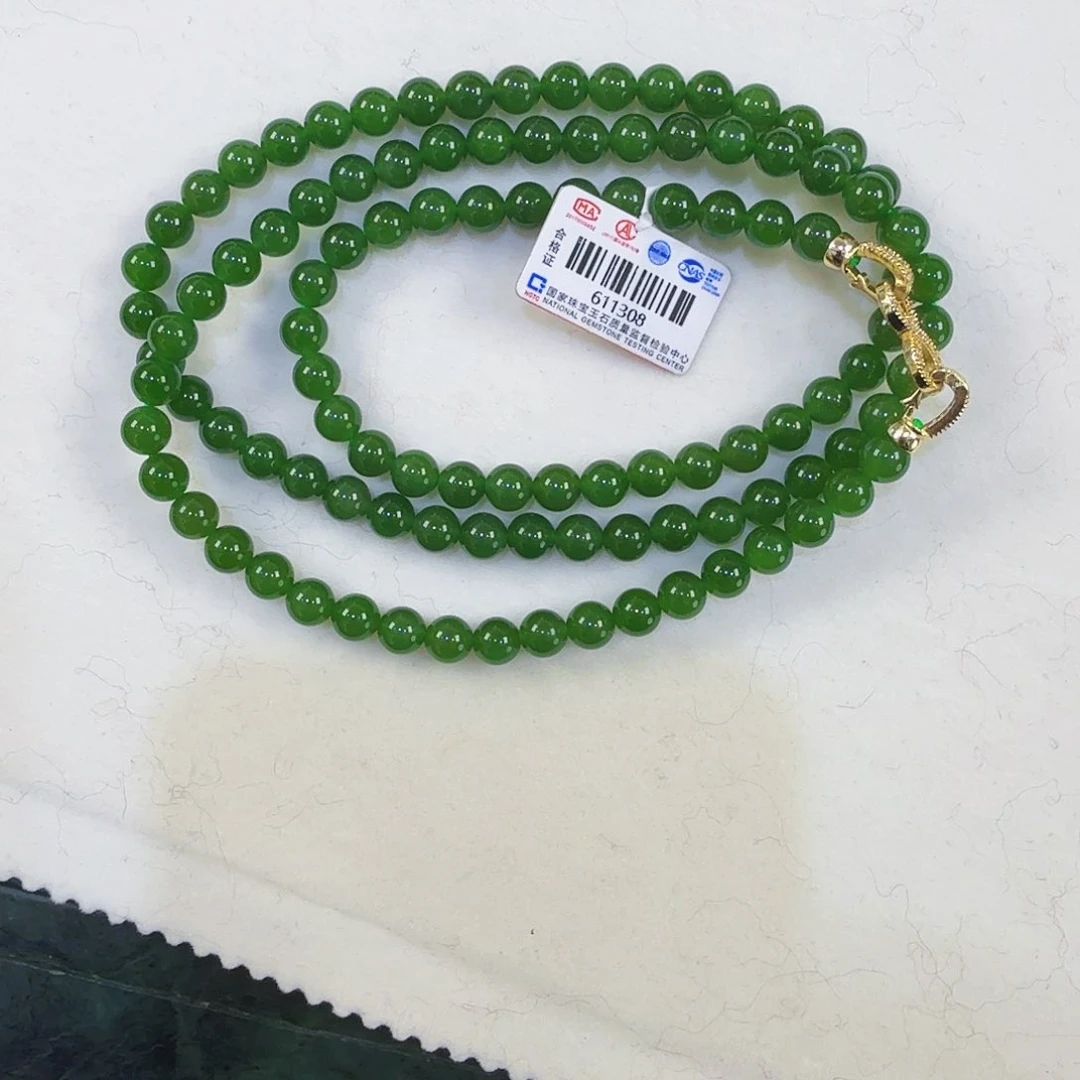 和田玉（碧玉）颈饰未镶嵌新