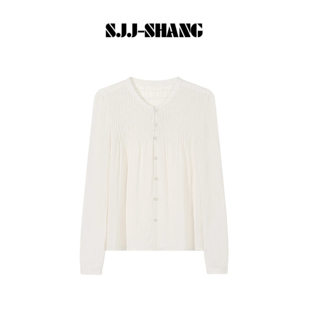 SJJ-SHANG【清冷感】25ss新品舒适时尚气质高级感上衣q134792p