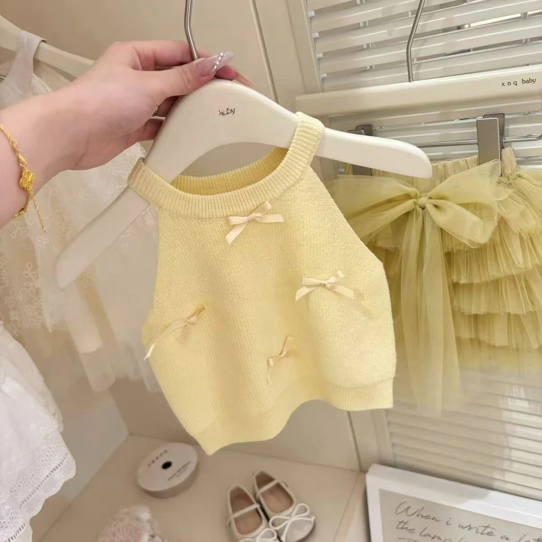 夏款女童炸屁宝宝洋气小孩公主半身tutu裙子婴幼儿蓬蓬纱夏季套装