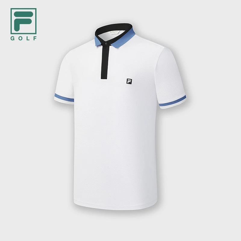 Fila/斐乐新款男子【拼色百搭针织短袖POLO衫】运动上衣A11M525111F