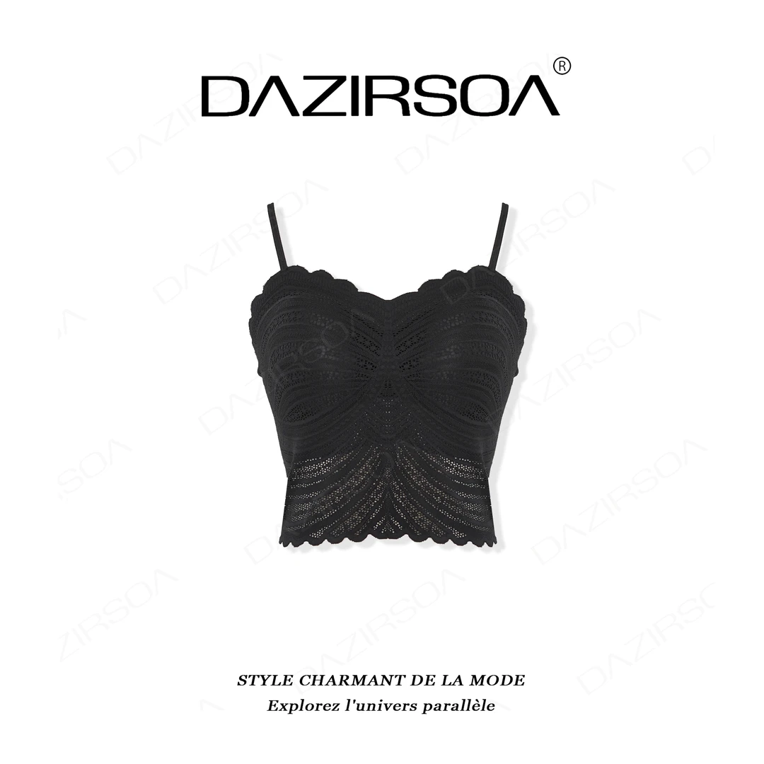 DAZIRSOA/达姿“一束春光”时尚百搭显瘦带垫背心 Y263