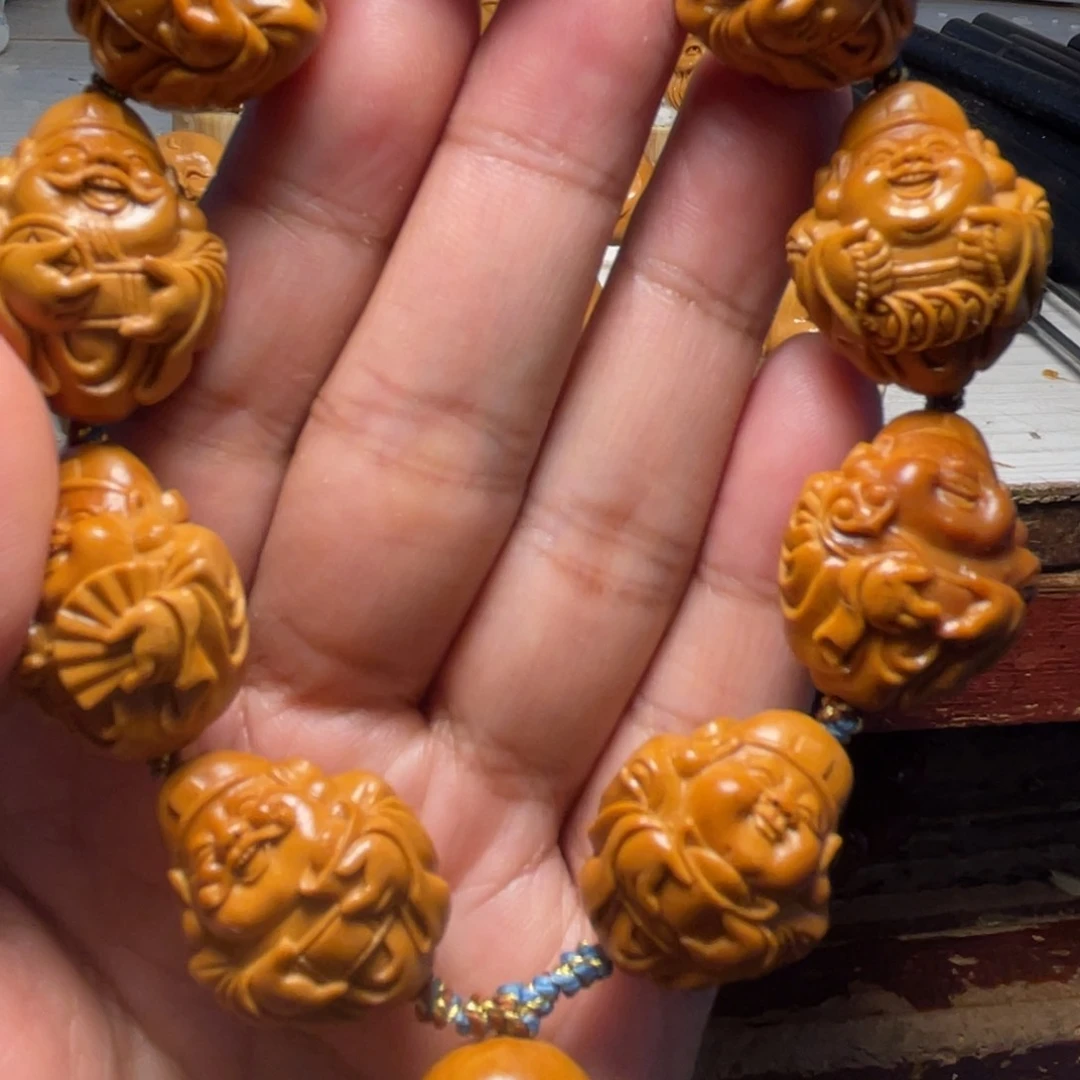 橄榄核手串/手链2.1左右铁核八大财神