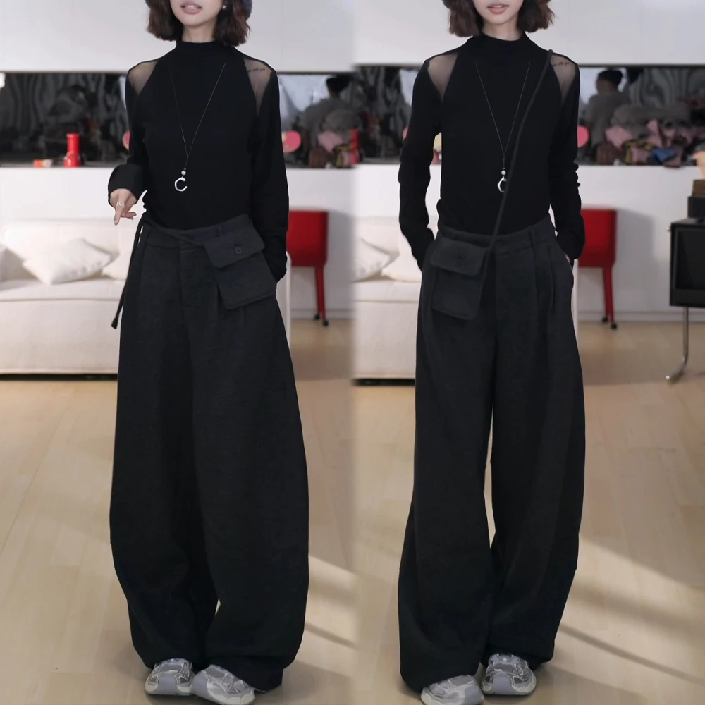 潮流炸街风时尚套装女2025秋季新款洋气长袖时髦T恤工装裤两件套