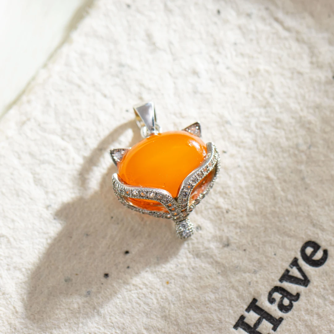 吊坠925银 925银狐狸面具简约百搭送礼女款吊坠 不含链