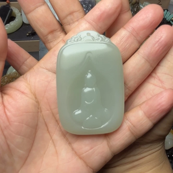 和田玉未镶嵌吊坠(不含链)