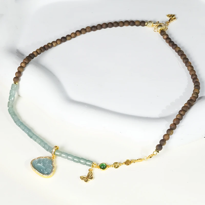 【小胖翡翠】天然翡翠佛公项链A货串珠百搭轻奢小众珠宝-多样性发