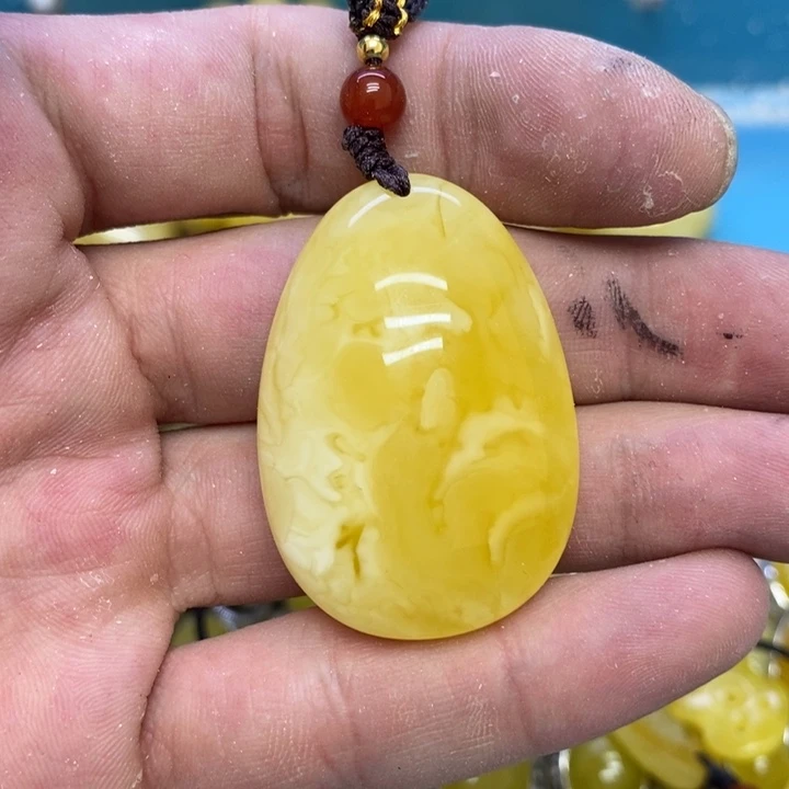 蜜蜡裸石未镶嵌吊坠