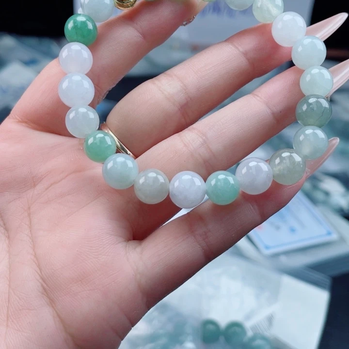 未镶嵌定制翡翠珠串