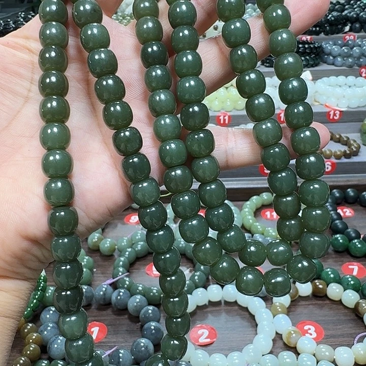 未镶嵌手链和田玉新疆若羌青黄口料卡10