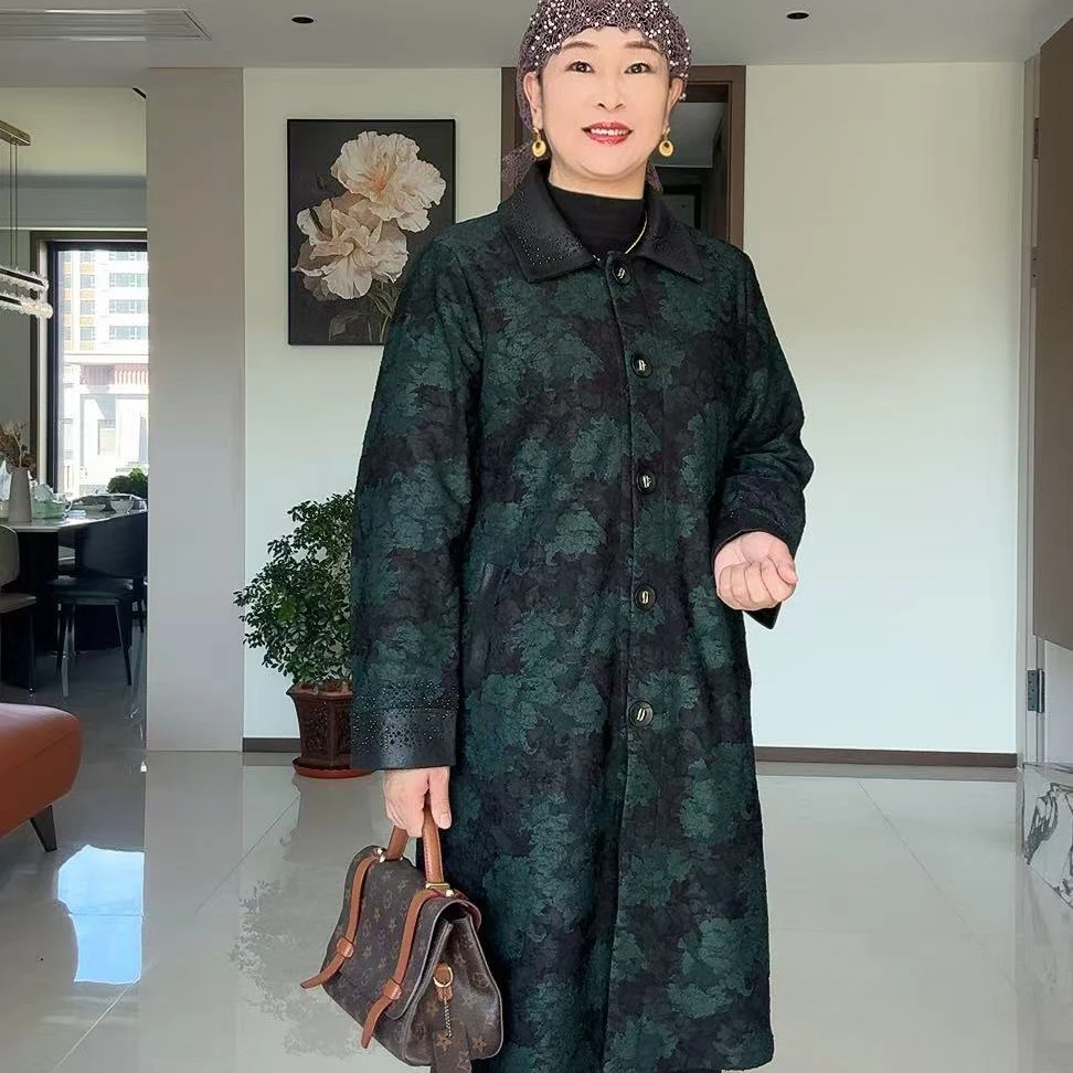w1949中长款秋季妈妈外套(挂里子)