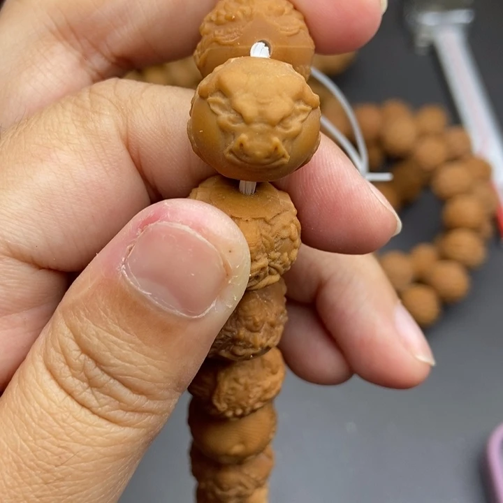 猴头核桃吊坠1617生肖牛微瑕