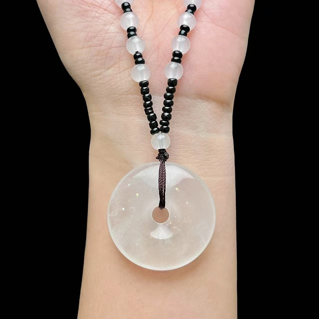 蓝针雪花白水晶吊坠（赠链） B41-01