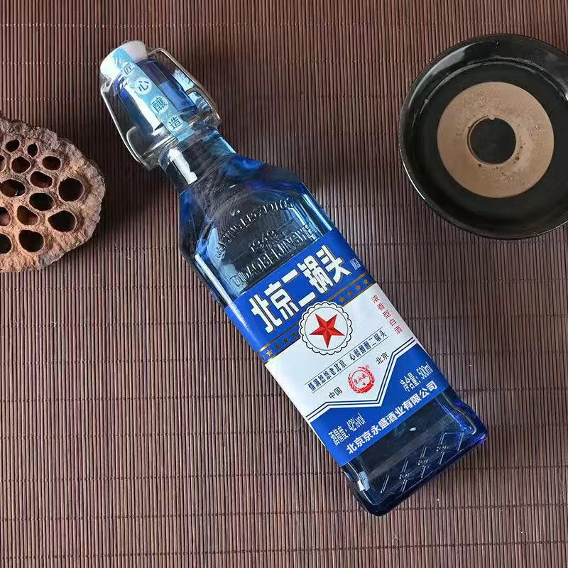 京永盛北京二锅头白酒2度浓香型出口型蓝瓶小方瓶500ml42度