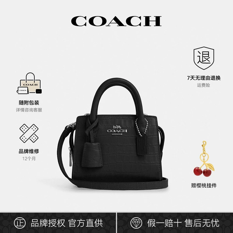 COACH/蔻驰ANDREA 系列戴妃包时尚百搭单肩斜挎包女士便携小方包