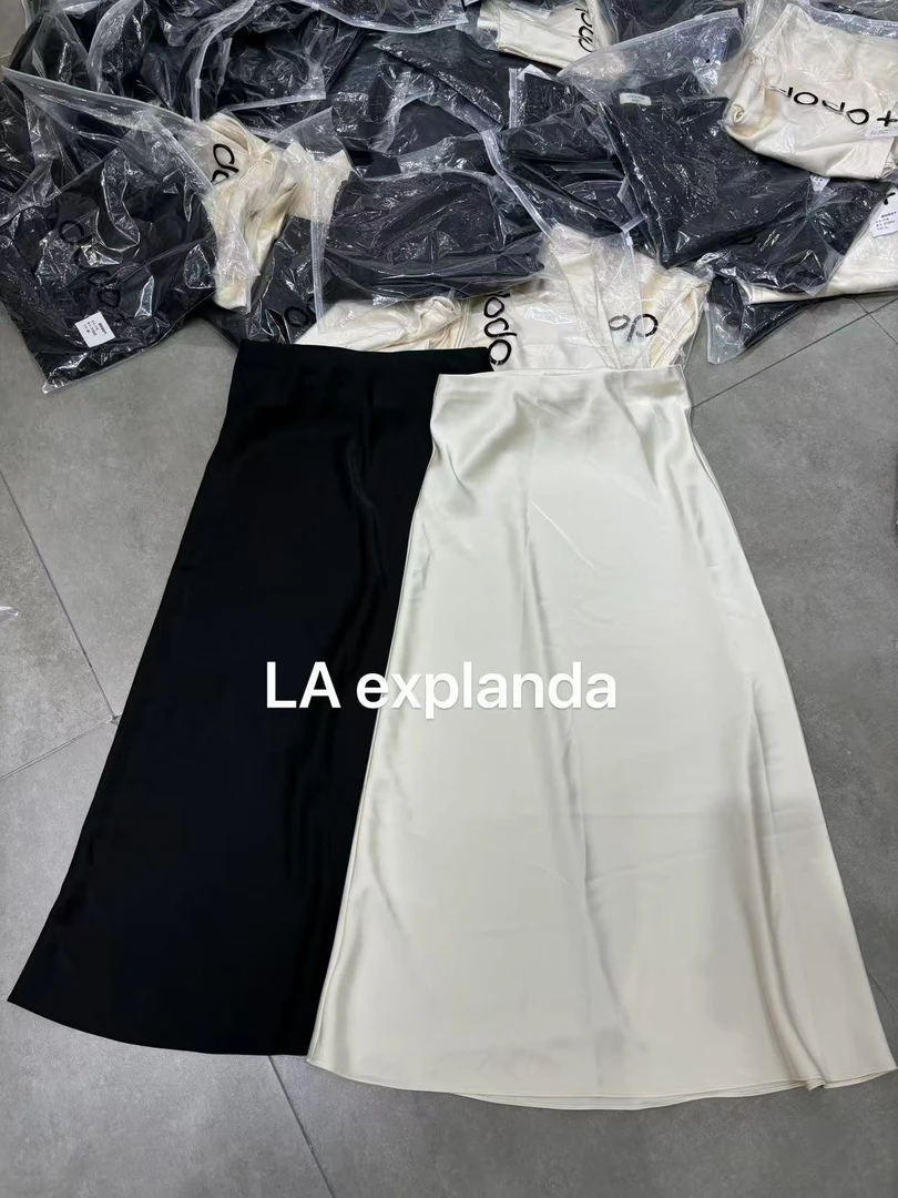 【BAI】法式高级感高腰垂感半身裙A字裙31822