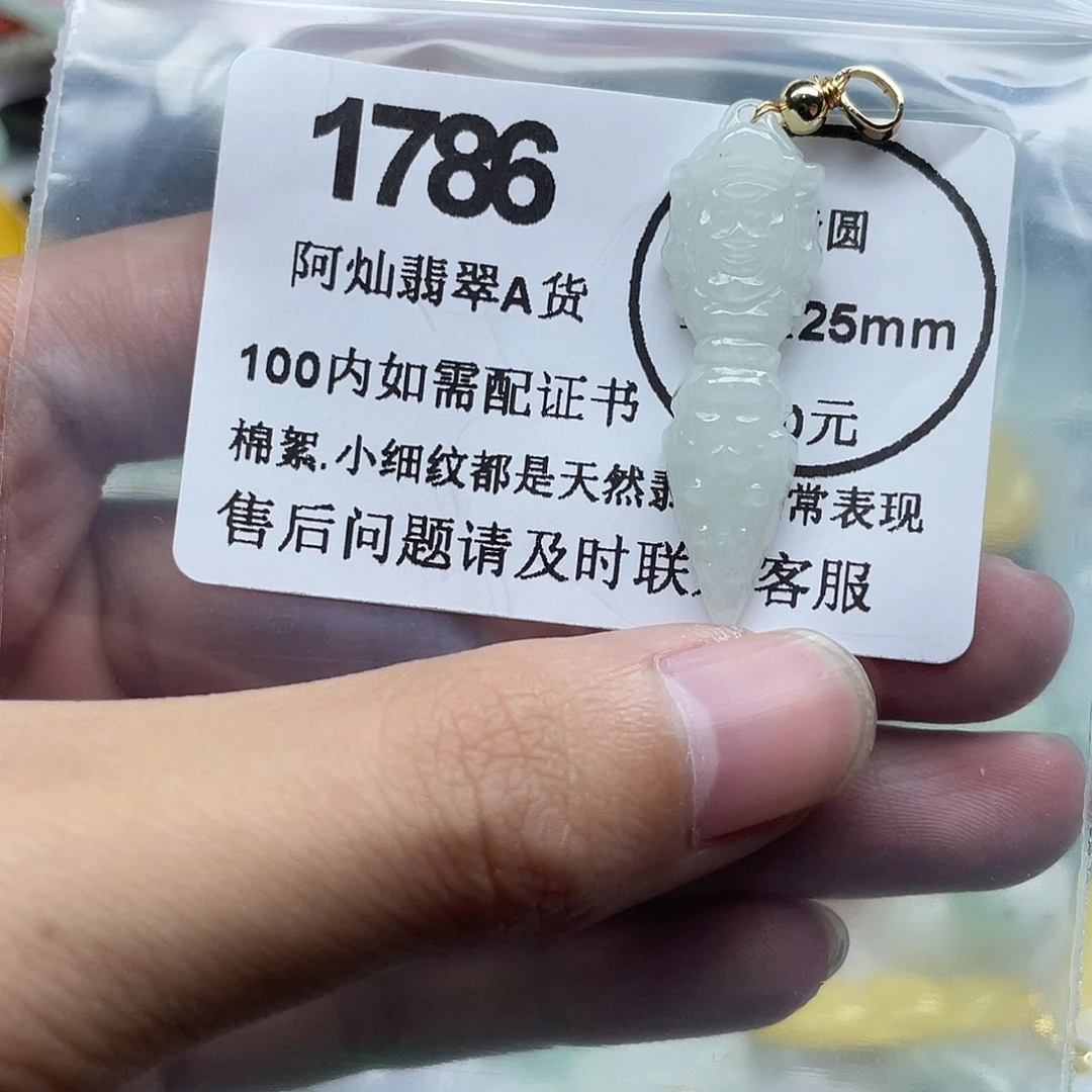 翡翠未镶嵌吊坠(赠链)