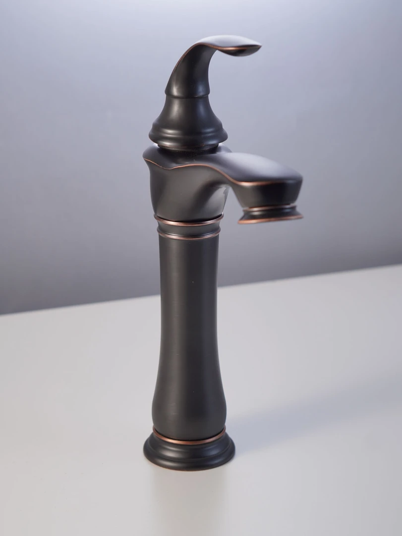 德国外贸ORB黑古老钱风全铜冷热台上面盆卫生间水龙头洗手洗脸盆