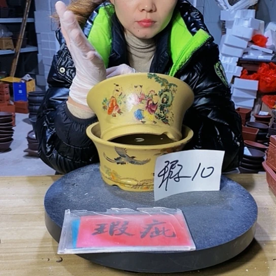 紫砂花盆万*意紫砂花盆